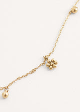 Gold ball detail chain necklace
