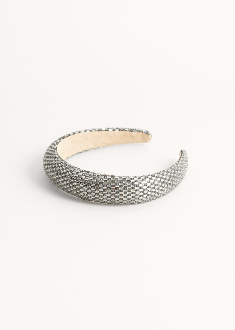 Silver reflective headband