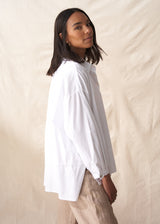 White boxy cotton shirt 