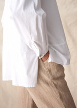 White boxy cotton shirt 