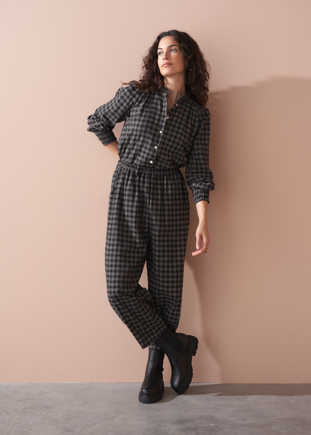 Agatha Cotton Check Shirt | Tops | BUSBY & FOX – Busby & Fox