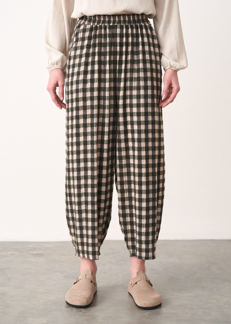 Molly Check Trousers Khaki Women s Trousers BUSBY FOX