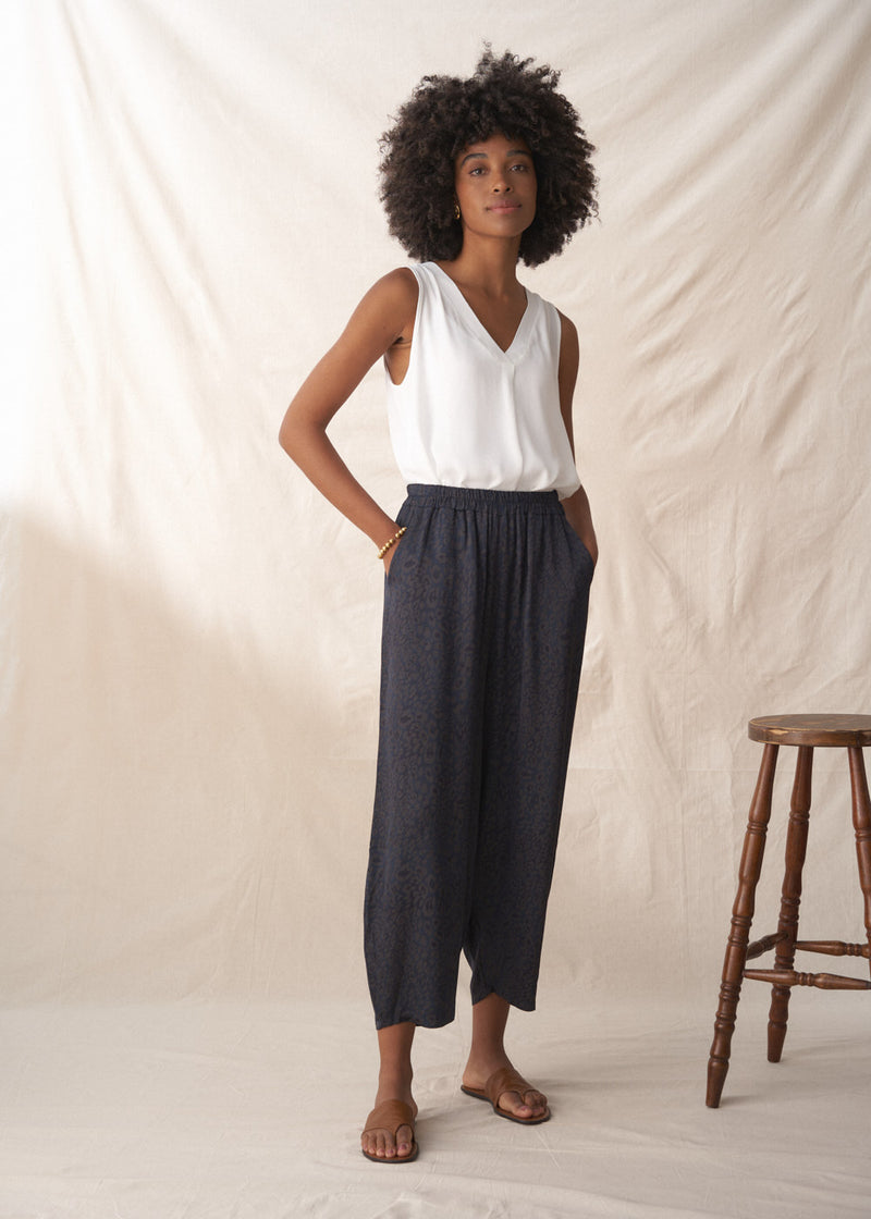 MOLLY LEOPARD PRINT SATIN TROUSERS