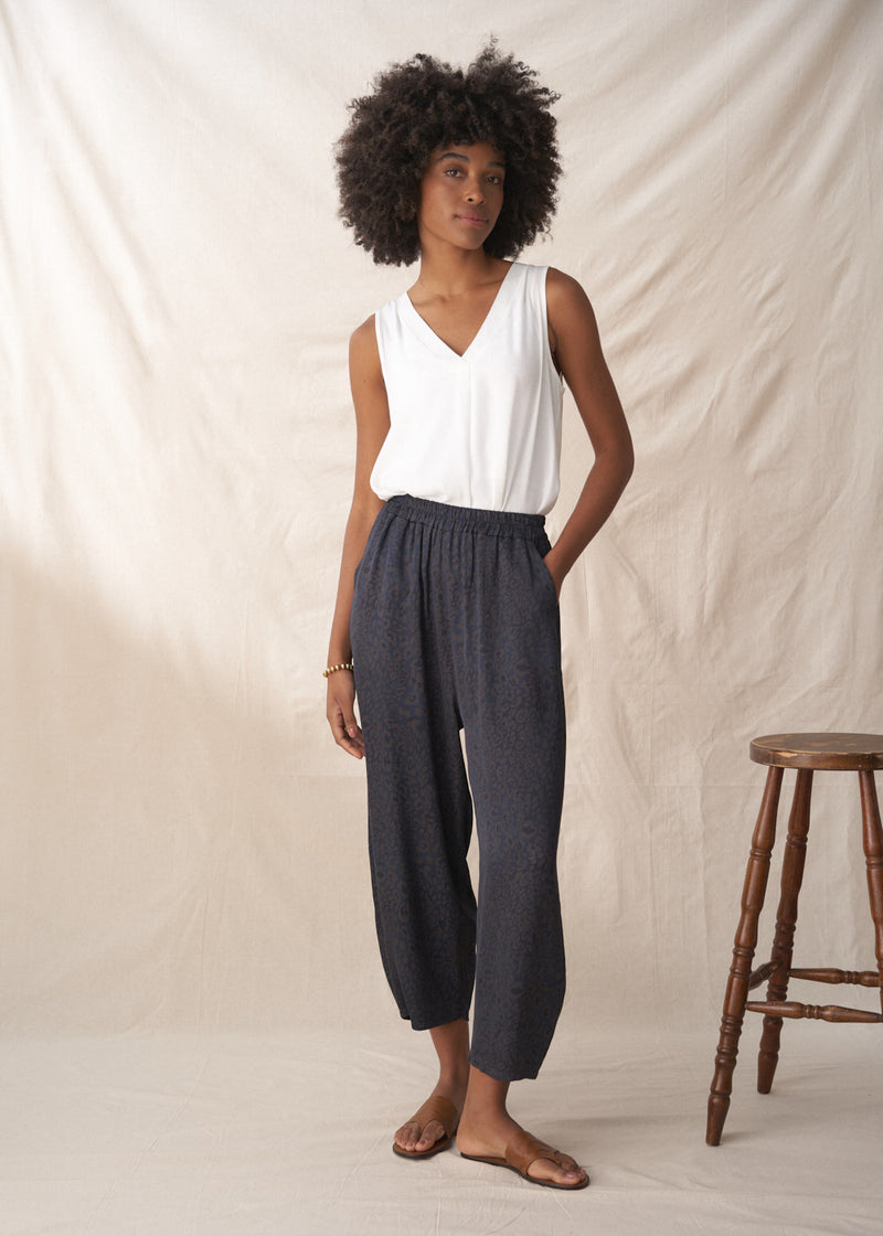 MOLLY LEOPARD PRINT SATIN TROUSERS