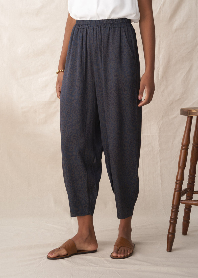 MOLLY LEOPARD PRINT SATIN TROUSERS