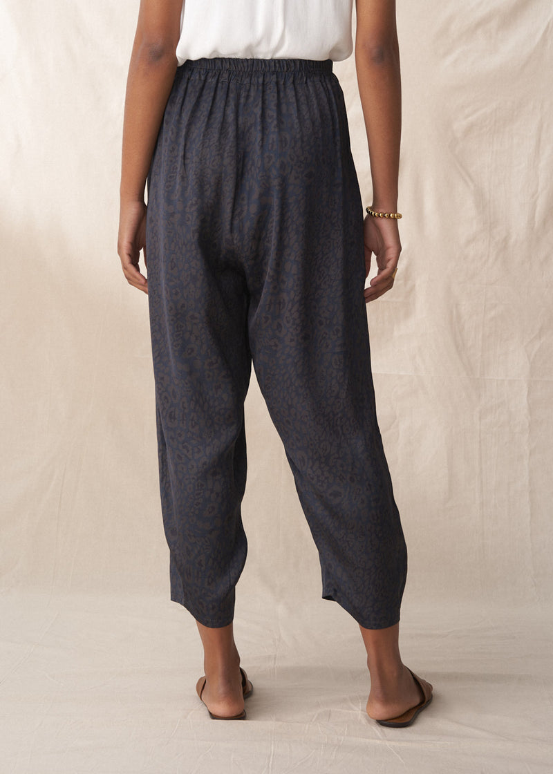 MOLLY LEOPARD PRINT SATIN TROUSERS
