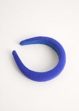 Bright blue beaded headband
