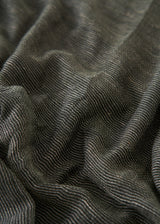 Dark green raw hem edge scarf