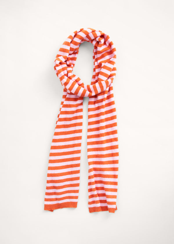 Orange and pink stripe scarf