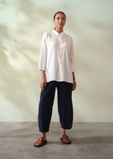 NAOMI CREPE SHIRT - WHITE