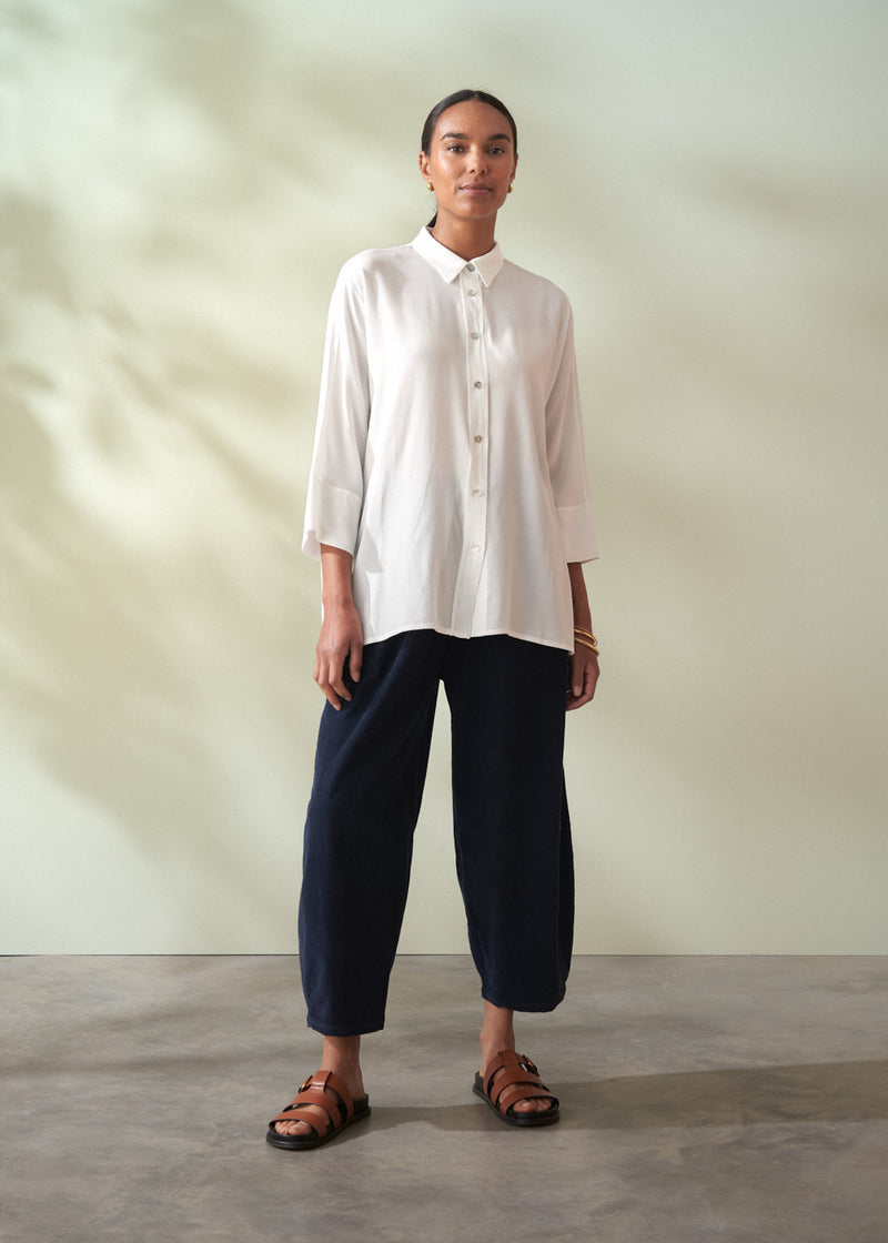 NAOMI CREPE SHIRT - WHITE