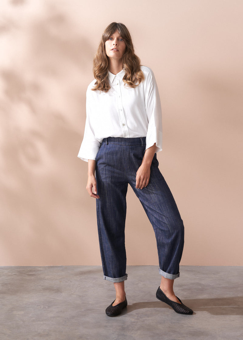 NAOMI CREPE SHIRT - WHITE