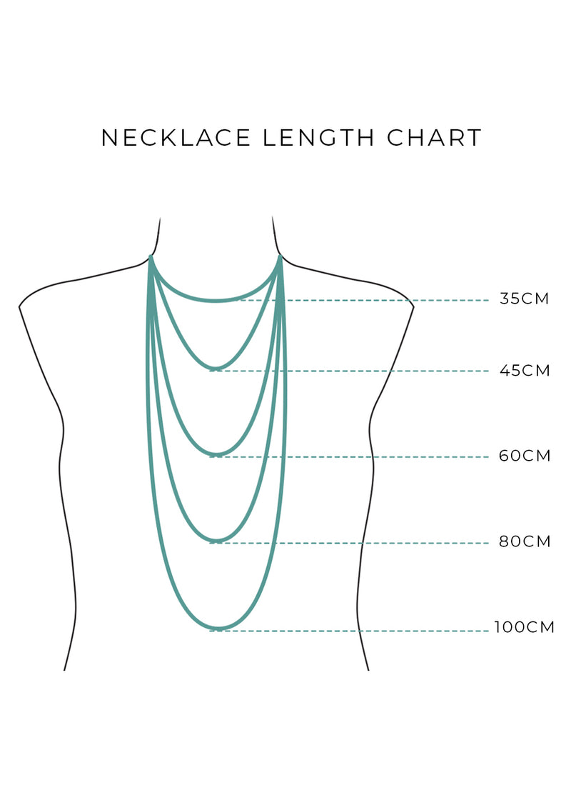HOPE CRYSTAL NECKLACE - DARK GREY