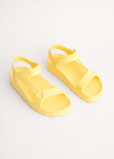Pale yellow rubber sandals