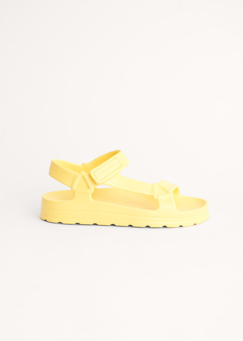 Pale yellow rubber sandals