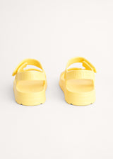 Pale yellow rubber sandals