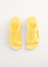 Pale yellow rubber sandals