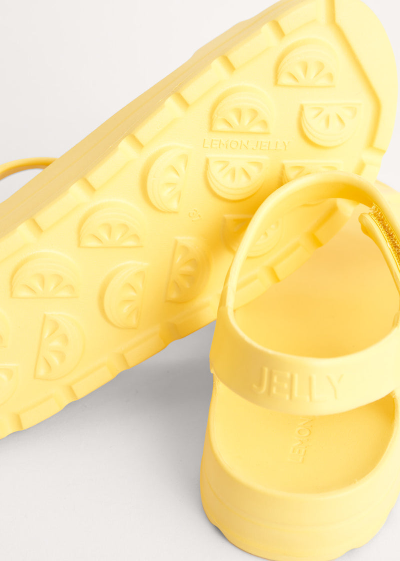 Pale yellow rubber sandals