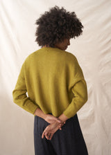 Olive green mohair cardigan