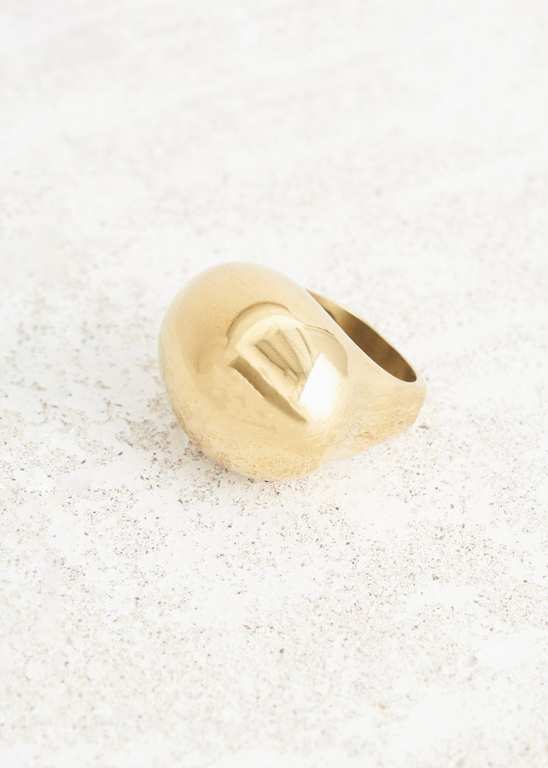 Gold larg orb ring