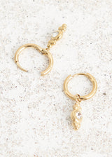 Crystal drop hoop earrings