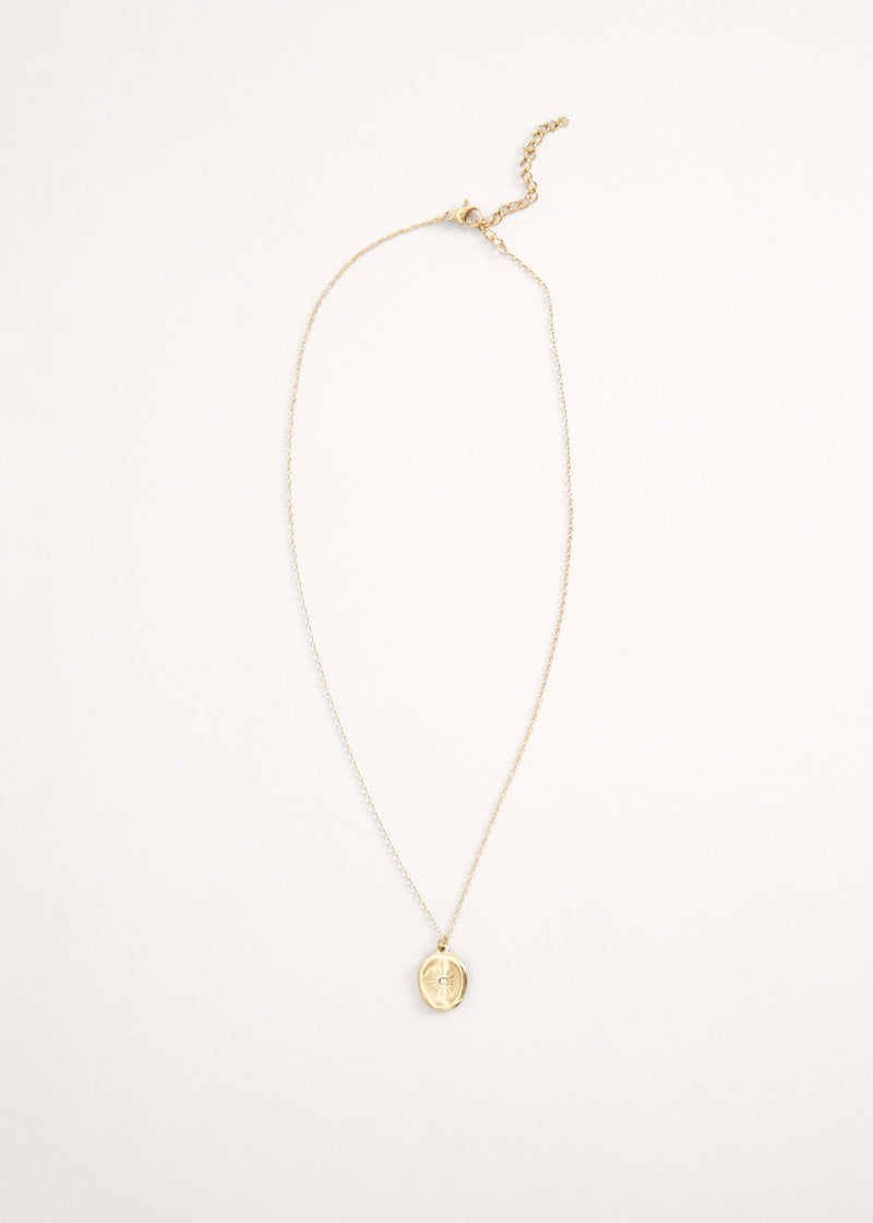 Penny crystal pendant necklace