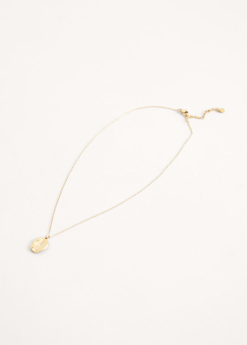 Penny crystal pendant necklace