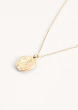 Penny crystal pendant necklace