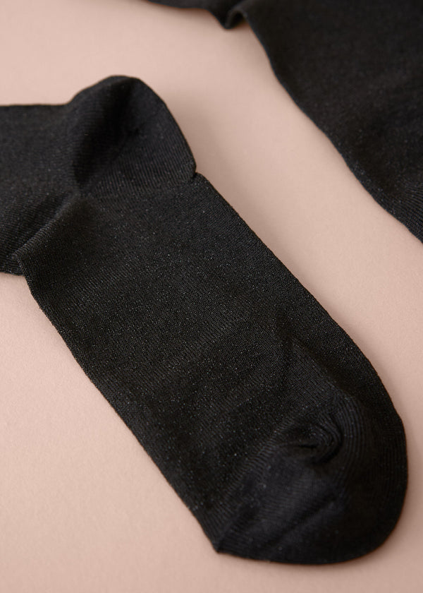 PERNILLE GLITTER SOCKS - BLACK