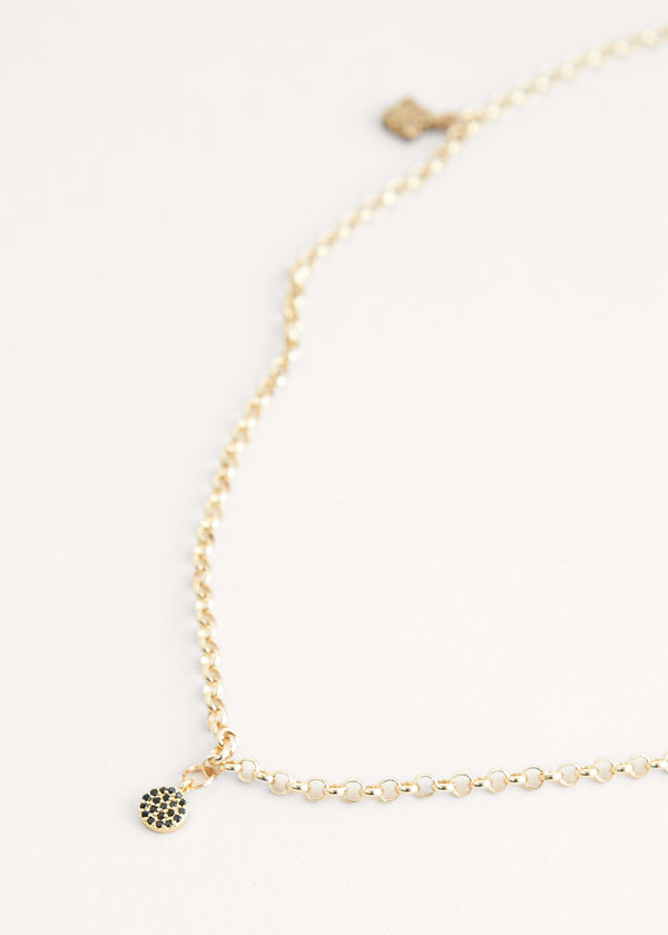 Gold charm necklace