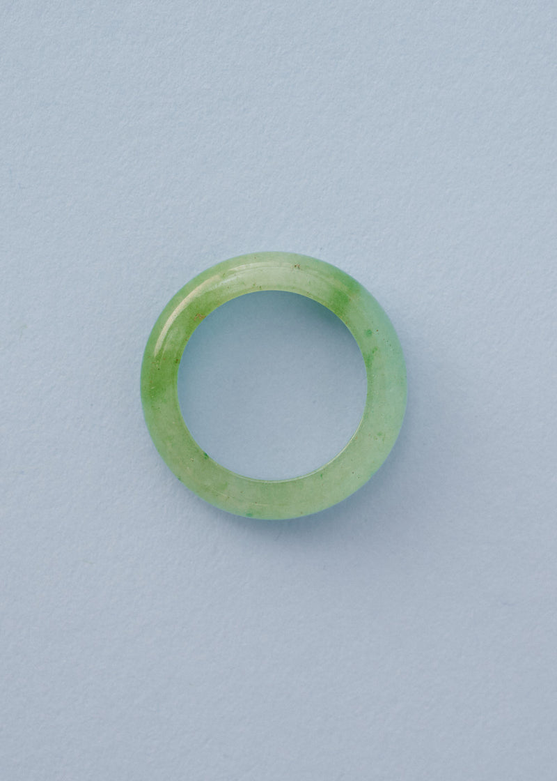 Jade green resin ring