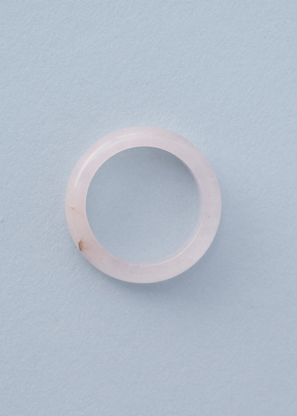 Pale pink resin ring