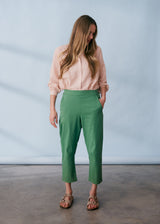 Green slim fit trousers