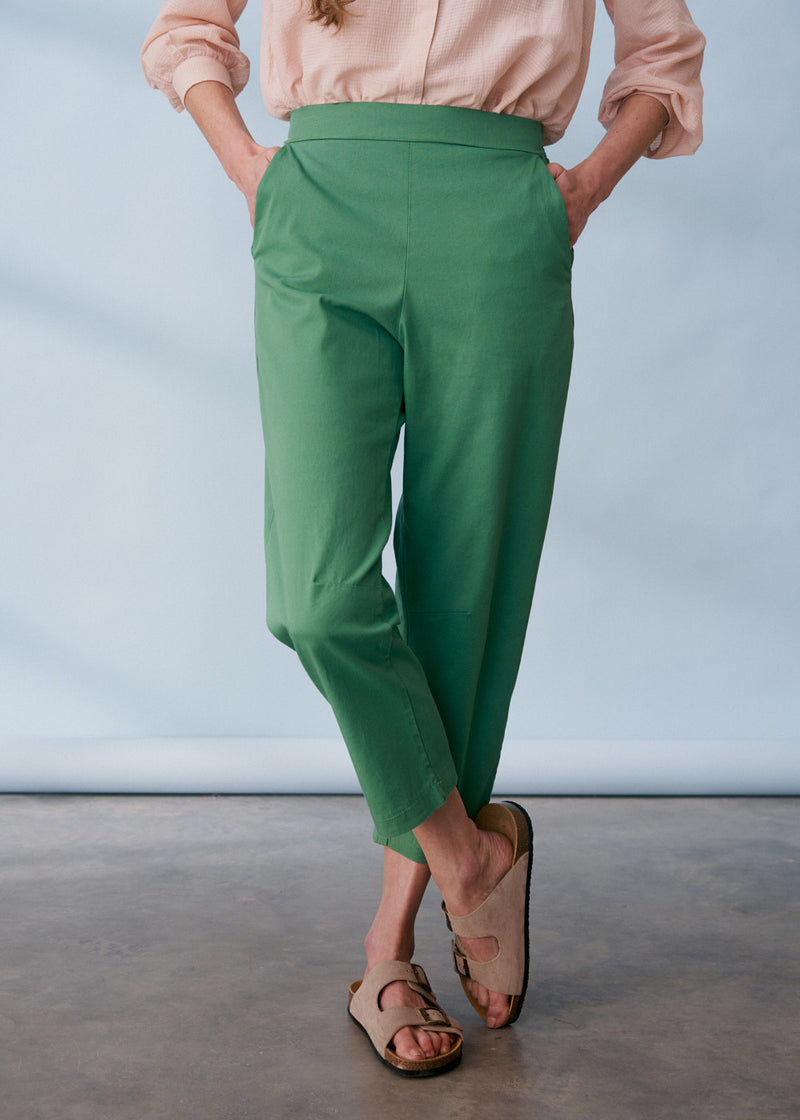Green slim fit trousers