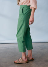 Green slim fit trousers