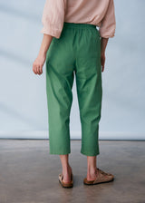 Green slim fit trousers