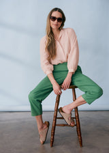 Green slim fit trousers