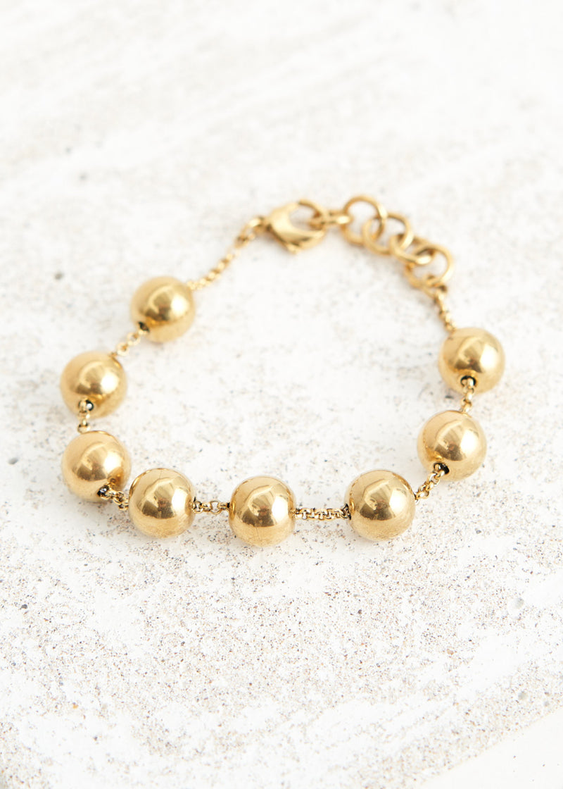 Gold orb ball bracelet