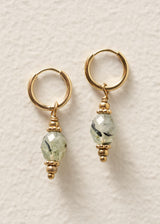 REEVE DROP HOOP EARRING - GOLD