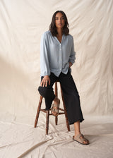 Pale blue long sleeve shirt