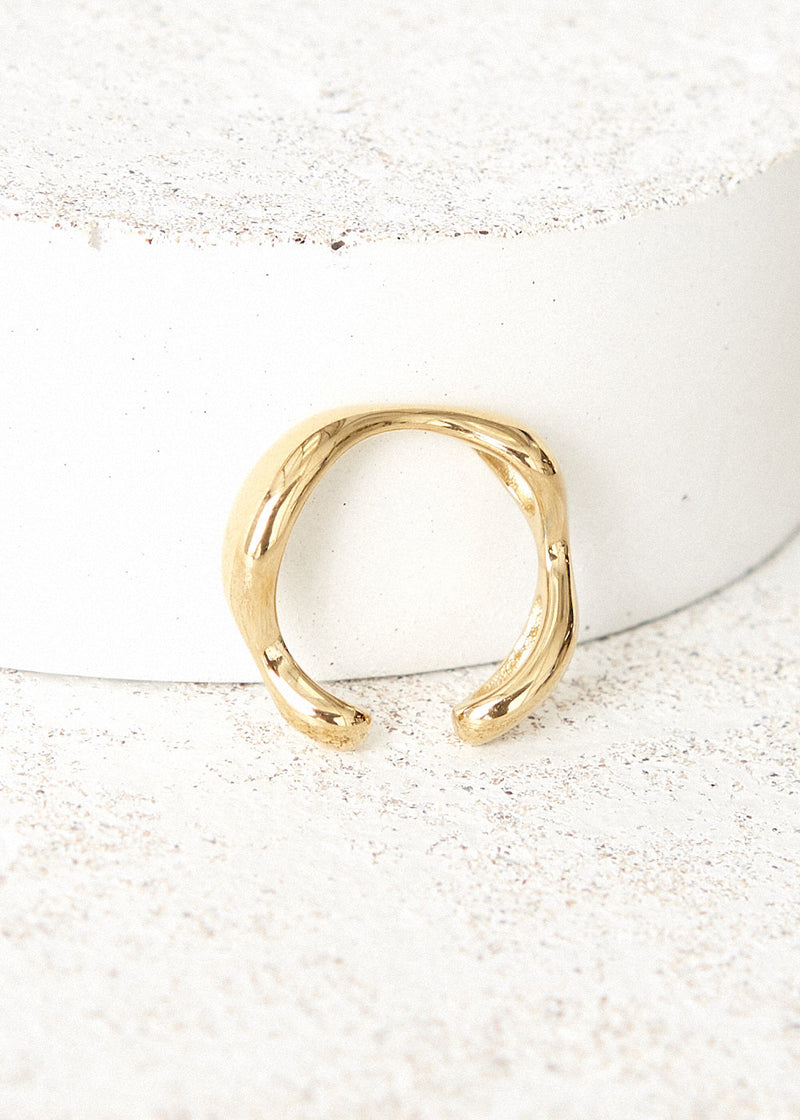 Gold abstract ring