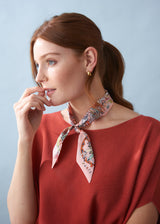 SAFFRON SATIN SCARF - PINK PARIS