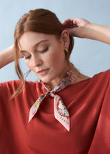 SAFFRON SATIN SCARF - PINK PARIS