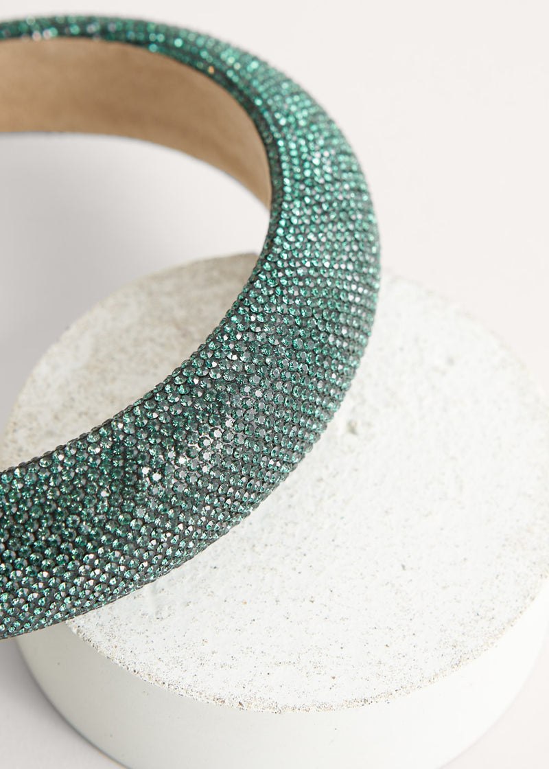 Green sequin headband