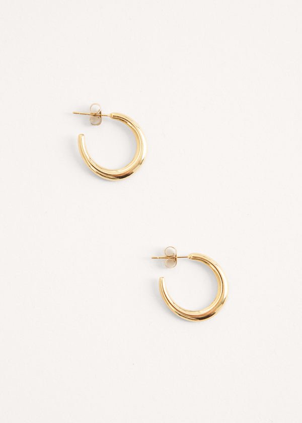 Gold minimal hoop earring