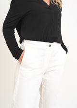 Off white cotton trousers