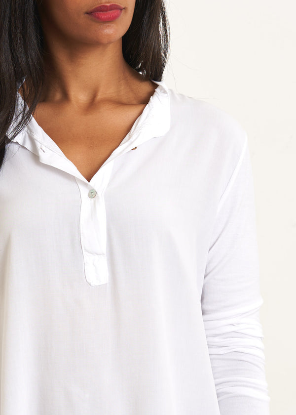 Long sleeve white top