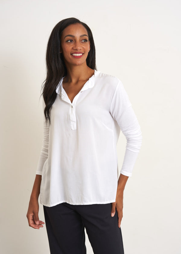 Long sleeve white top