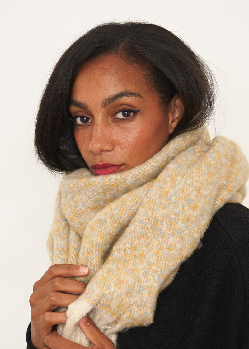 Oatmeal blanket scarf