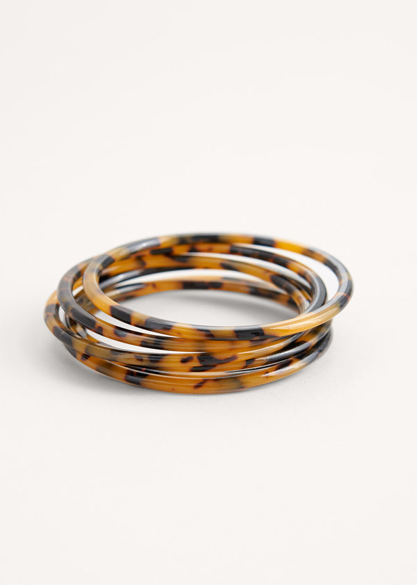 Brown tortoiseshell bangles